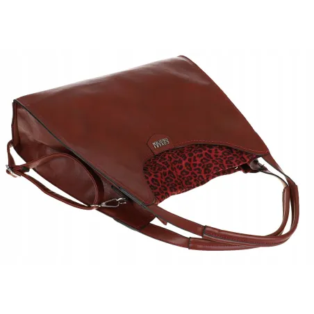 Torebka Damska Coveri Collection włoska marka A4 na ramię CC6582 Czerwona