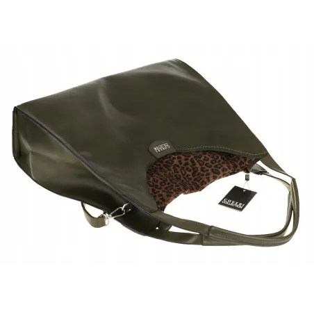 Torebka Damska Coveri Collection włoska marka A4 na ramię CC6582 Zielona