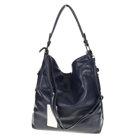 Torebka damska na ramię elegancka listonoszka worek A4 LH2501 Granatowa