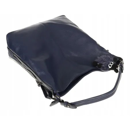 Torebka damska na ramię elegancka listonoszka worek A4 LH2501 Granatowa