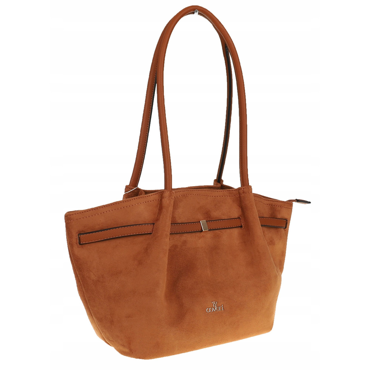 Torebka damska shopper duża elegancka do pracy A4 modna CMCTJ2961 Brązowa