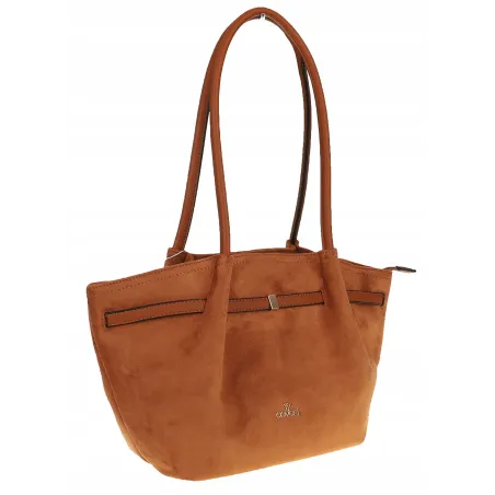 Torebka damska shopper duża elegancka do pracy A4 modna CMCTJ2961 Brązowa