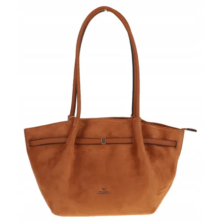 Torebka damska shopper duża elegancka do pracy A4 modna CMCTJ2961 Brązowa