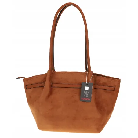 Torebka damska shopper duża elegancka do pracy A4 modna CMCTJ2961 Brązowa