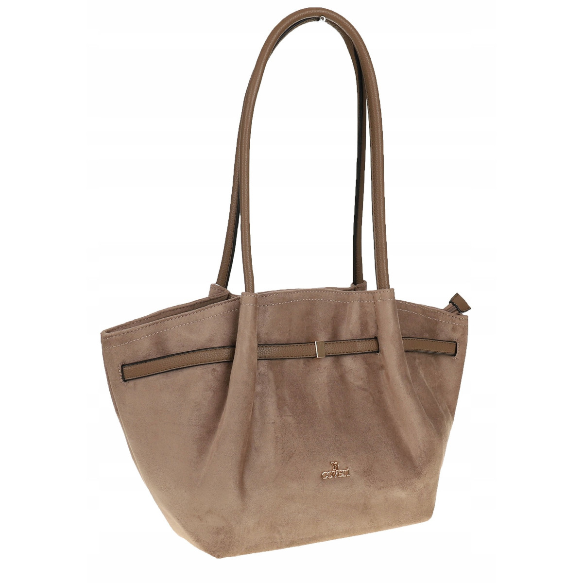 Torebka damska shopper duża elegancka do pracy A4 modna CMCTJ2961 Beżowa