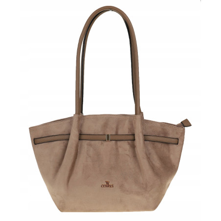 Torebka damska shopper duża elegancka do pracy A4 modna CMCTJ2961 Beżowa