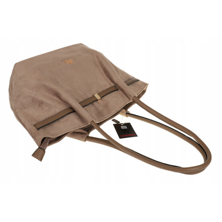 Torebka damska shopper duża elegancka do pracy A4 modna CMCTJ2961 Beżowa