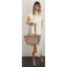 Torebka damska shopper duża elegancka do pracy A4 modna CMCTJ2961 Beżowa