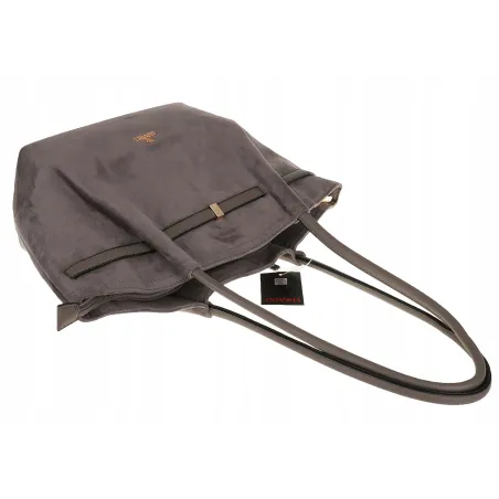 Torebka damska shopper duża elegancka do pracy A4 modna CMCTJ2961 Szarna