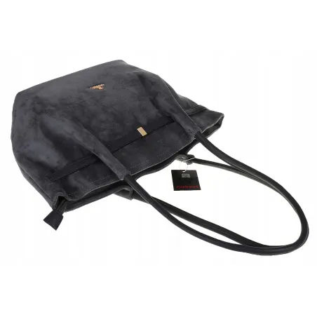 Torebka damska shopper duża elegancka do pracy A4 modna CMCTJ2961 Granatowa