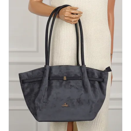 Torebka damska shopper duża elegancka do pracy A4 modna CMCTJ2961 Granatowa