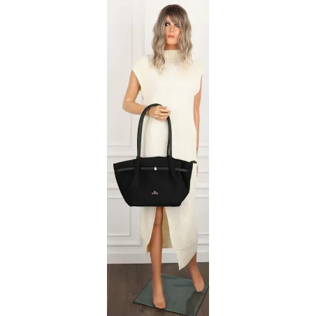 Torebka damska shopper duża elegancka do pracy A4 modna CMCTJ2961 Czarna