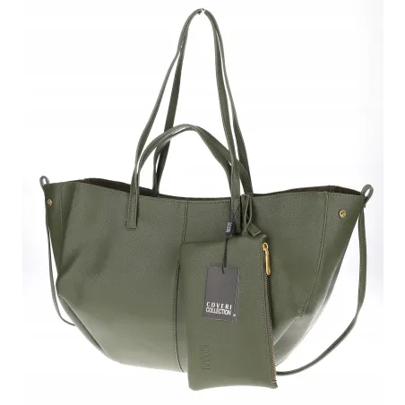 Torebka Damska Modna Torba Pojemna na Ramię shopper duża CC80614 Zielona