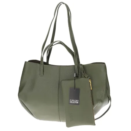 Torebka Damska Modna Torba Pojemna na Ramię shopper duża CC80614 Zielona