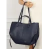 Torebka Damska Modna Torba Pojemna na Ramię shopper A4 CC80614 Granatowa