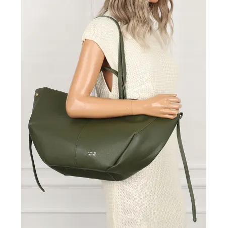 Torebka Damska Modna Torba Pojemna na Ramię shopper duża CC80614 Zielona
