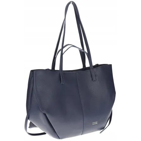 Torebka Damska Modna Torba Pojemna na Ramię shopper A4 CC80614 Granatowa