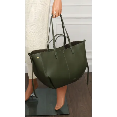Torebka Damska Modna Torba Pojemna na Ramię shopper duża CC80614 Zielona