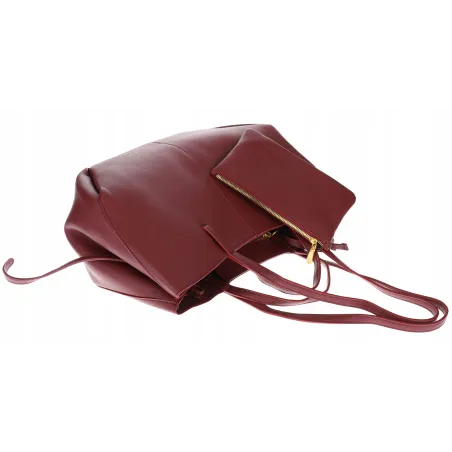 Torebka Damska Modna Torba Pojemna na Ramię shopper duża CC80614 Bordowa
