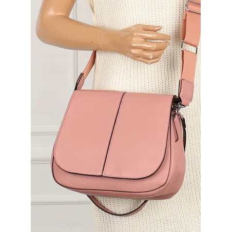 Torebka damska listonoszka pojemna mała modna torba na ramię Y269 Różowa