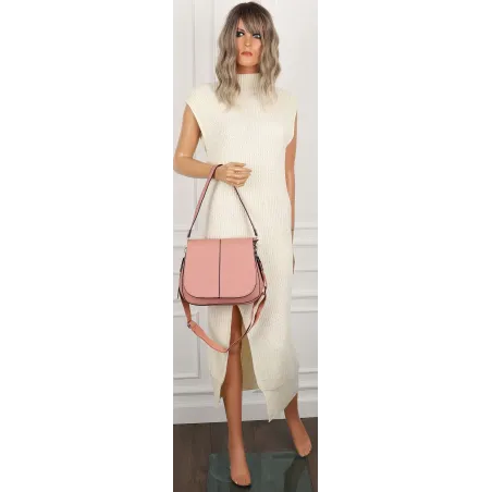 Torebka damska listonoszka pojemna mała modna torba na ramię Y269 Różowa