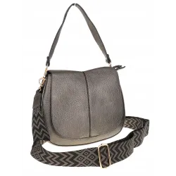 Torebka Damska kuferek listonoszka pojemna na ramię mała HJ88315 Szara
