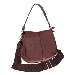 Torebka Damska kuferek listonoszka pojemna na ramię mała HJ88315 Bordowa