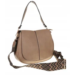 Torebka Damska kuferek listonoszka pojemna na ramię mała HJ88315 Beżowa
