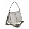 Torebka Damska kuferek listonoszka pojemna na ramię mała HJ88315 Srebrna