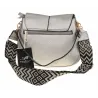 Torebka Damska kuferek listonoszka pojemna na ramię mała HJ88315 Srebrna