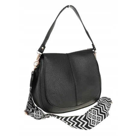 Torebka Damska kuferek listonoszka pojemna na ramię mała HJ88315 Czarna