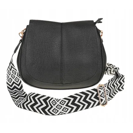 Torebka Damska kuferek listonoszka pojemna na ramię mała HJ88315 Czarna