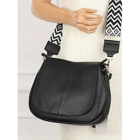 Torebka Damska kuferek listonoszka pojemna na ramię mała HJ88315 Czarna