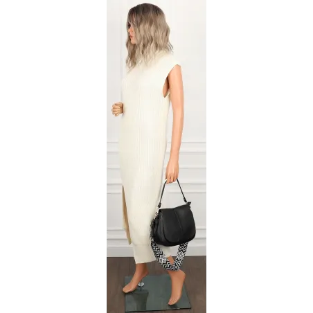 Torebka Damska kuferek listonoszka pojemna na ramię mała HJ88315 Czarna