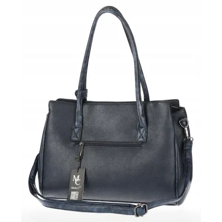 Torebka damska shopper A4 elegancka do pracy włoska marka MC434 Granatowa