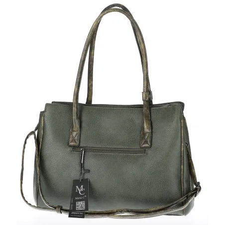 Torebka damska shopper A4 elegancka do pracy włoska marka MC434 Zielona
