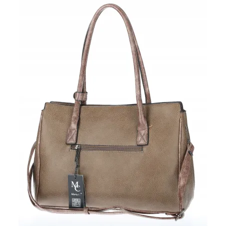 Torebka damska shopper A4 elegancka do pracy włoska marka MC434 Beżowa