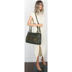 Torebka damska shopper A4 elegancka do pracy włoska marka MC434 Zielona