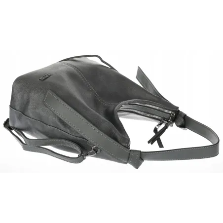 Torebka damska pojemna listonoszka worek na ramię shopper CC6573 Szara