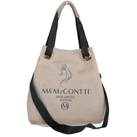 Torebka Damska Listonoszka Worek Shopper na Ramię Duża Torba JY505 Beżowa