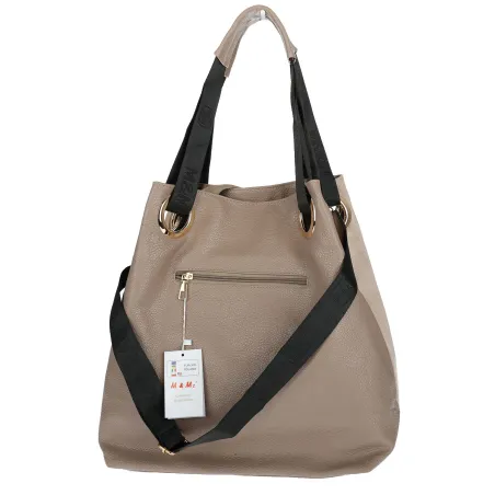 Torebka Damska Listonoszka Worek Shopper na Ramię Duża Torba JY505 Beżowa