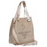 Torebka Damska Listonoszka Worek Shopper na Ramię Duża Torba JY505 Beżowa