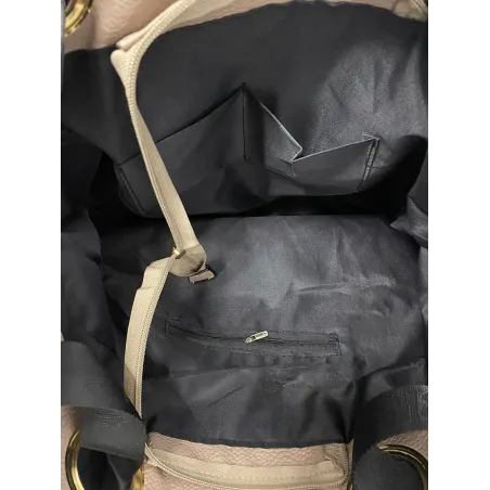 Torebka Damska Listonoszka Worek Shopper na Ramię Duża Torba JY505 Beżowa