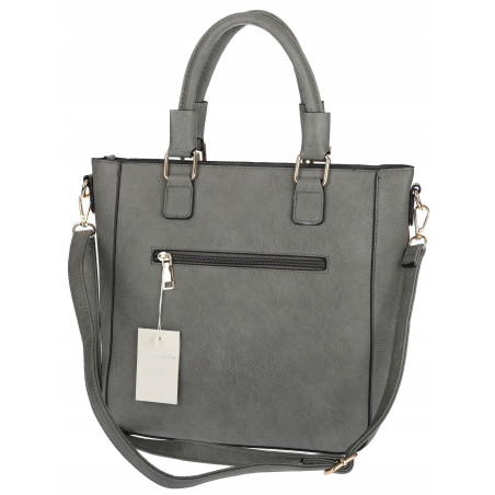 Torebka damska teczka listonoszka duża pojemna torba shopper H063 Szara