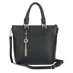 Torebka damska teczka listonoszka duża pojemna torba shopper H063 Czarna