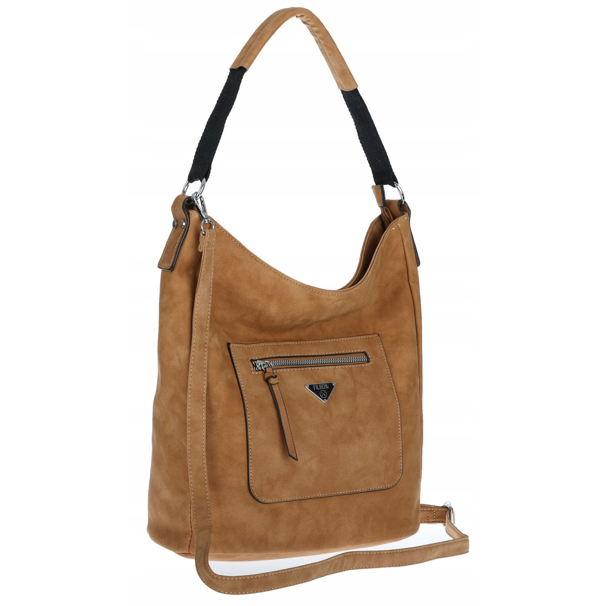 Torebka Damska Listonoszka Worek Shopper na Ramię Miejska YD1067 D.Brown