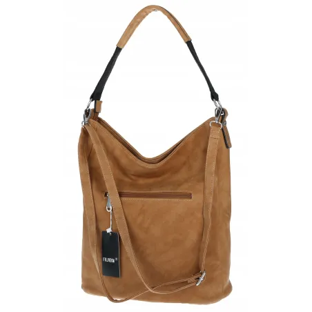 Torebka Damska Listonoszka Worek Shopper na Ramię Miejska YD1067 D.Brown