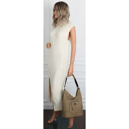 Torebka Damska Listonoszka Worek Shopper na Ramię YD1067 Grayish Green