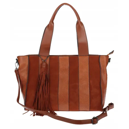 Torebka damska shopper A4 elegancka do pracy włoska marka MC427 Brązowa