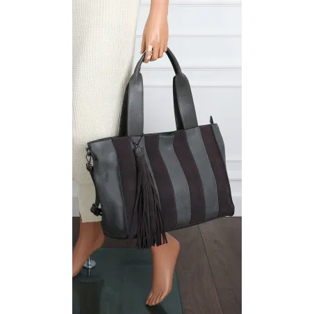 Torebka damska shopper A4 elegancka torba do pracy włoska marka MC427 Szara